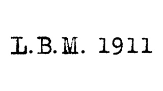 L.B.M. 1911